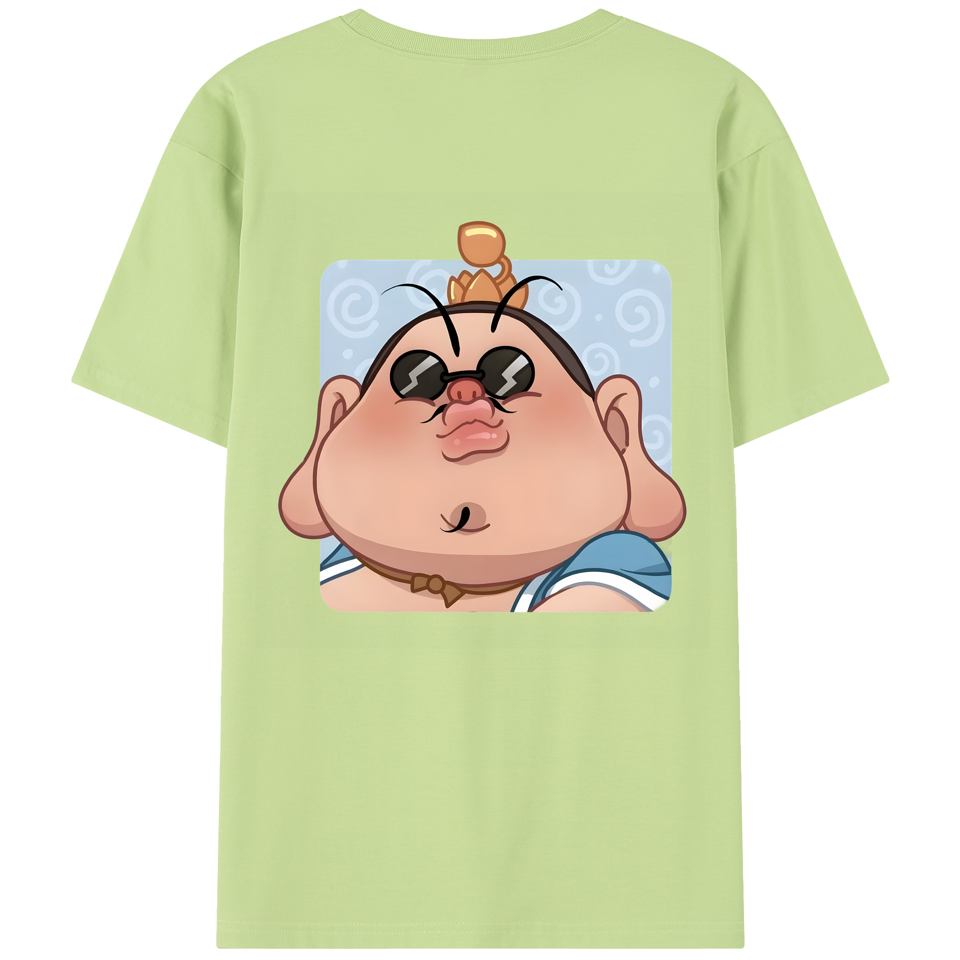 （画像用） Ne Zha 2 ナタ 魔童の大暴れ 綿100％半袖Tシャツ（背面プリント）
